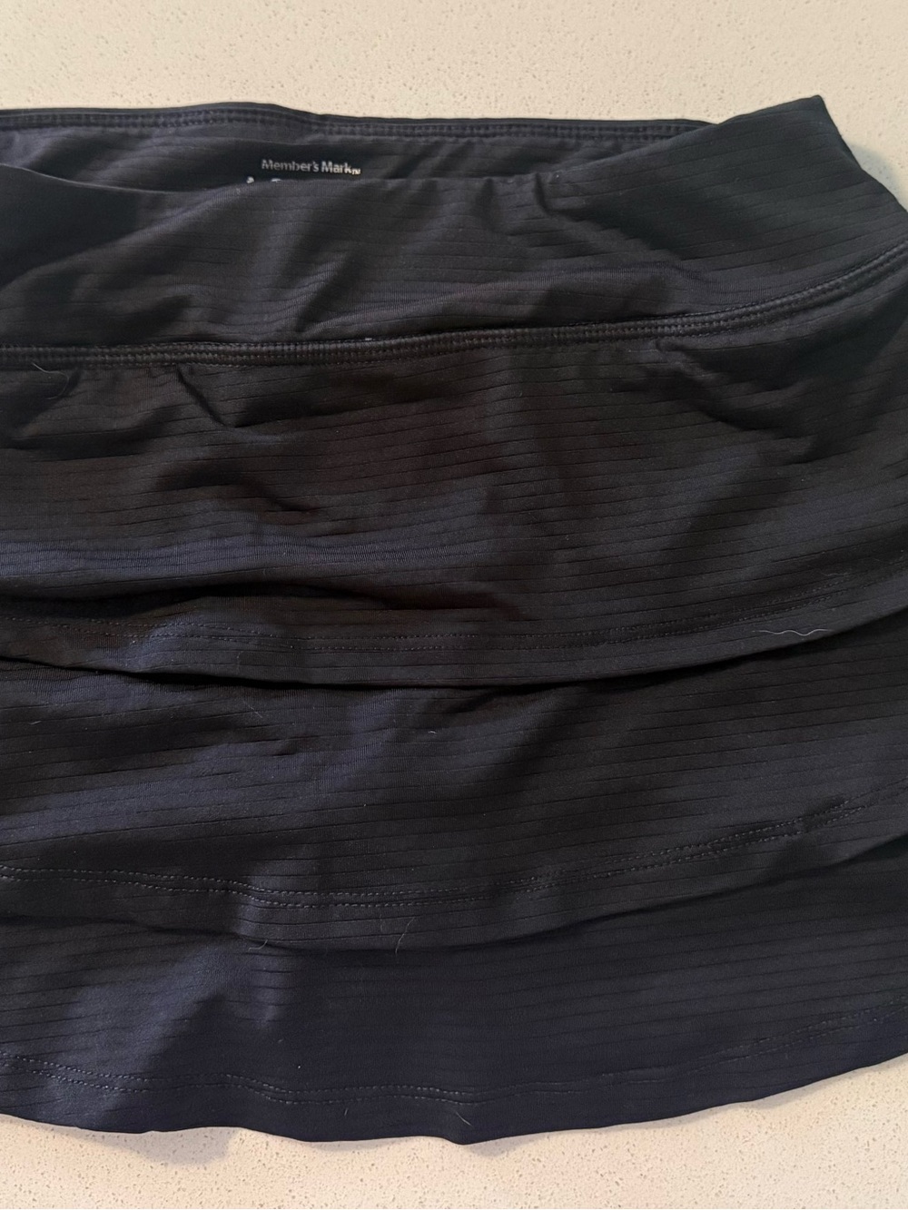 Girl’s Member's Mark Black Ribbed Skirt size 7/8 comfy like new